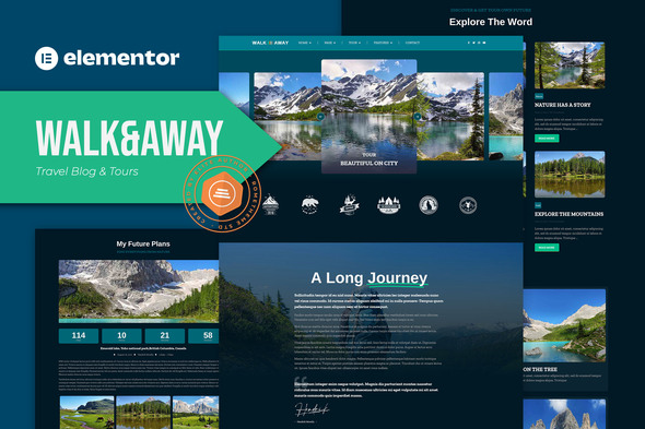 Walk&Away - Reiseblog & Touren Elementor Template Kit